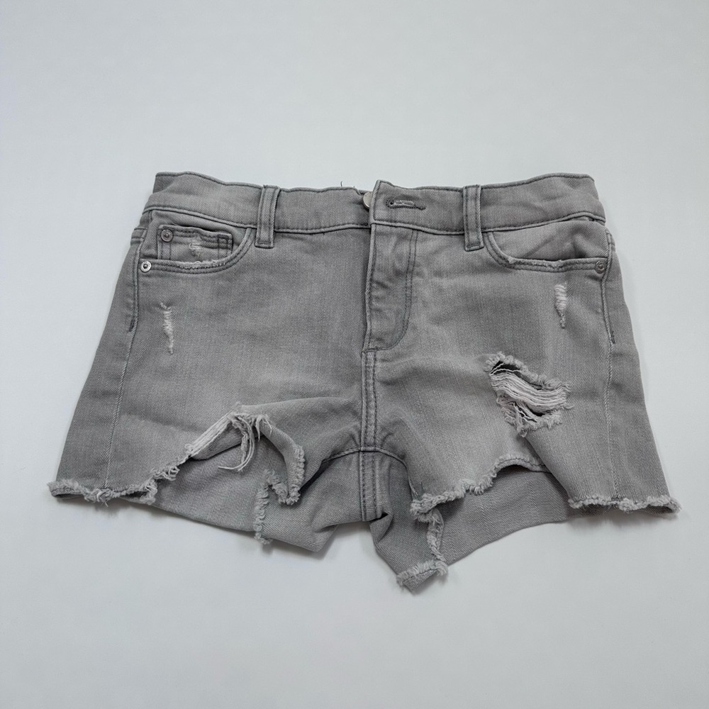 DL1961 Girls Distressed Gray Lucy Jean Shorts - size 12
